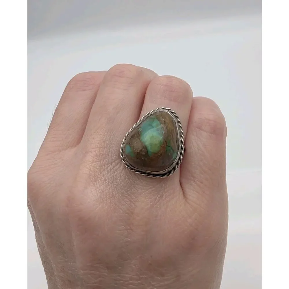 Sterling Silver 925 Native American Turquoise Ring Size 6 - Picture 1 of 9